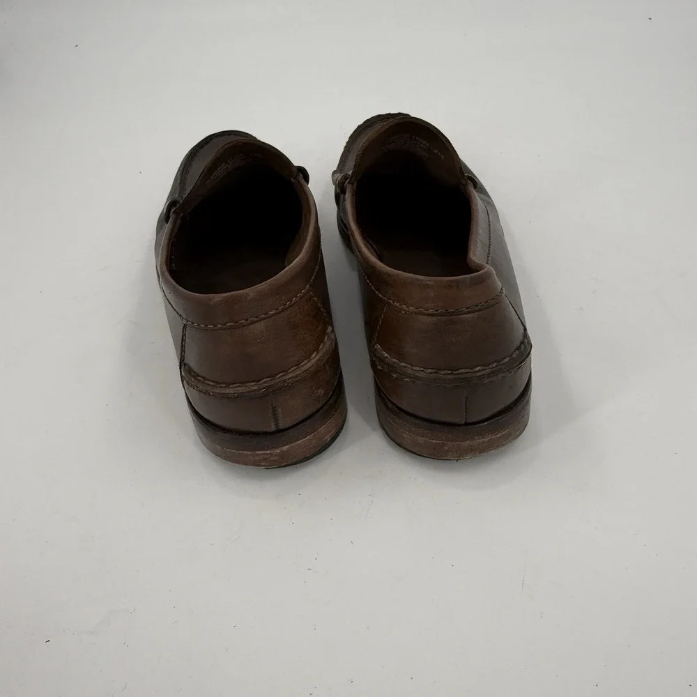 Florsheim Men's Size 8 D Brown Leather Penny Loafers Moc Toe Dress Shoes